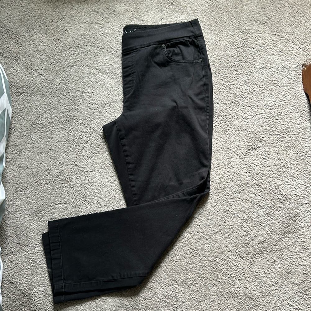 Gloria Vanderbilt 16W Black Pull-On Straight Leg Pants